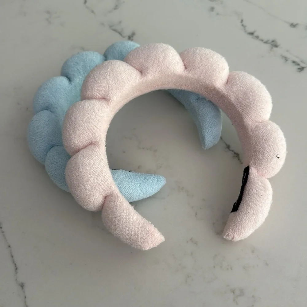 Pastel Blue and Pink Headbands (2)
